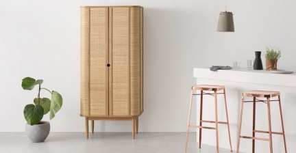 Liana woven cabinet – Ash and Rattan – simple yet stylish - flipped