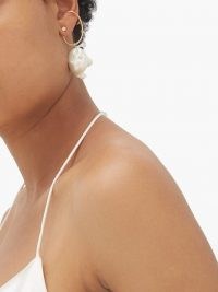 ANA KHOURI Lily diamond, pearl & 18kt gold single earring / single luxe drop earrings / luxury jewellery