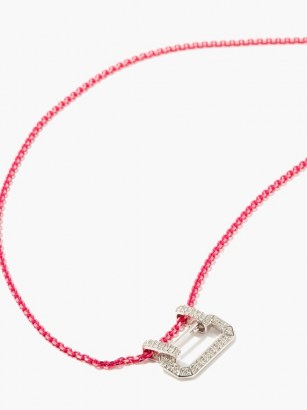 EÉRA Lucy diamond & 18kt white-gold necklace – vibrant pink necklaces – pendant necklaces – bright luxe jewellery