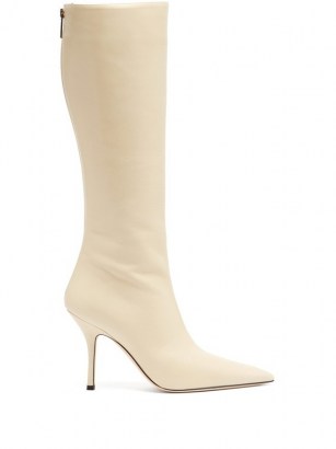PARIS TEXAS Mama knee-high leather boots ~ luxe point toe knee highs