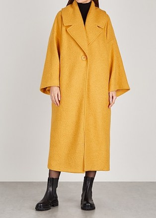 MARIAM AL SIBAI Yellow bouclé coat ~ oversized coats ~ vibrant winter outerwear