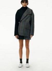 Tibi Mats Menswear Coating Liam Blazer ~ oversized asymmetric fastening jacket ~ drop shoulder blazers