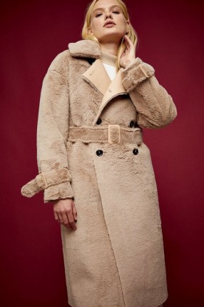 TOPSHOP Mink Reversible Faux Fur Coat ~ luxe look winter coats