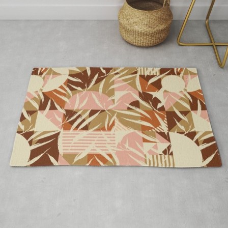 Nature with retro mosaic Rug by mmartaabc – bring the nature and the outside into your home with this stylish design - flipped