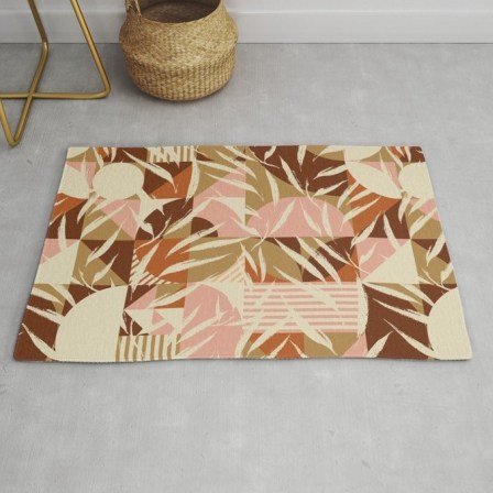 Nature with retro mosaic Rug by mmartaabc – bring the nature and the outside into your home with this stylish design