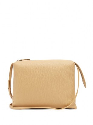 THE ROW Nu Twin small leather cross-body bag ~ neutral crossbody - flipped
