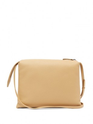 THE ROW Nu Twin small leather cross-body bag ~ neutral crossbody