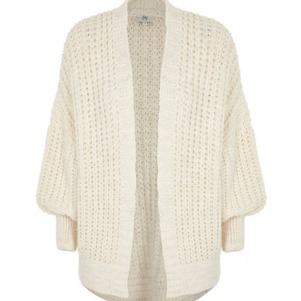 River Island Petite cream chunky ribbed cardigan | oversized open front cardigans