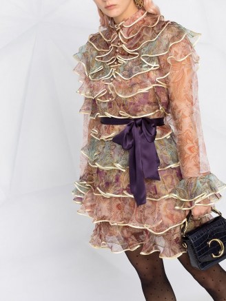 Zimmermann paisley print layered ruffle dress ~ tiered dresses ~ ruffles ~ frill detail - flipped