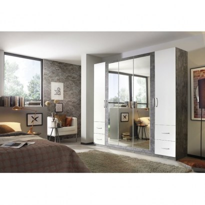 New Town Extra 5 Door Wardrobe by Rauch – bedroom furniture – storage space - flipped
