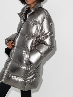 Moncler + Rick Owens Cyclopic padded coat ~ metallic silver winter coats