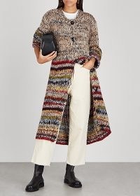 STELLA MCCARTNEY Chunky-knit alpaca-blend cardigan ~ luxury longline cardigans