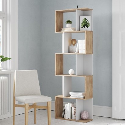 Mayberry Bookcase by 17 Stories – elegant and simple s-shaped design