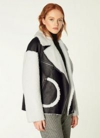 L.K. BENNETT AMELIA DARK BROWN LEATHER COAT – textured winter coats