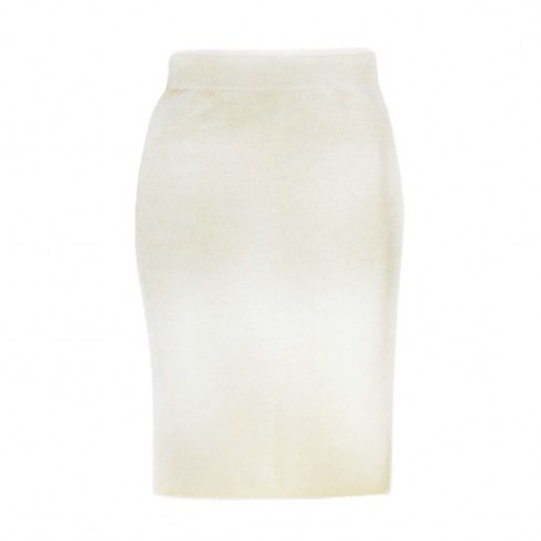 Graciela Huam Anouk Alpaca Tube Skirt – Neutral | knitted form fitting skirts - flipped
