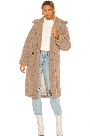 Apparis Daryna Faux Fur Coat – taupe textured winter coats