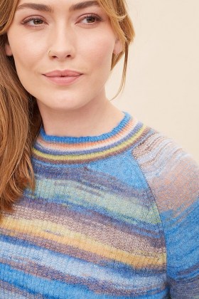 Anthropologie Space Dye Striped Jumper | crew neck jumpers - flipped