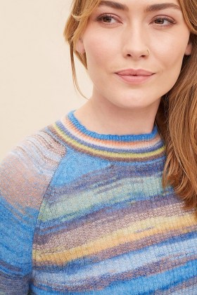 Anthropologie Space Dye Striped Jumper | crew neck jumpers