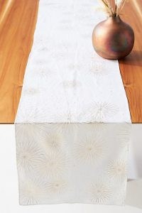 ANTHROPOLOGIE Whitney Star Table Runner White ~ christmas table runners ~ home dining accessories