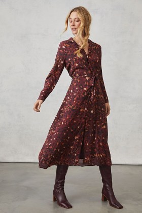 Cloth & Stone Gillian Maxi Shirtdress / spot print dresses - flipped
