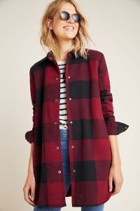 BB Dakota Eldridge Plaid Shirt Jacket / red checked shackets