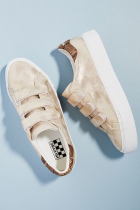No Name Glow Jacquard Trainers / sports luxe footwear / shimmering sneakers - flipped