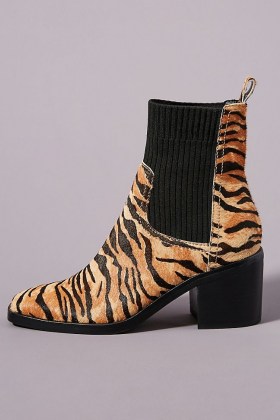 Silent D Nirvani Knit Chelsea Boots / animal stripes - flipped