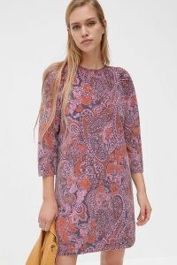 Anthropologie Dayna Cord Mini Dress – floral and paisley prints – printed shift dresses