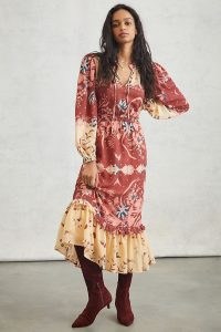 Othilia Carmela Maxi Dress / floral frill hem dresses