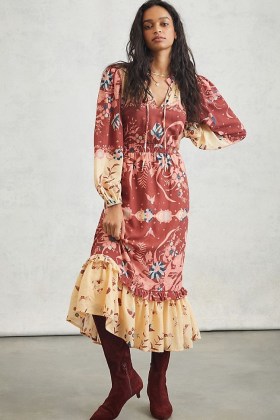 Othilia Carmela Maxi Dress / floral frill hem dresses