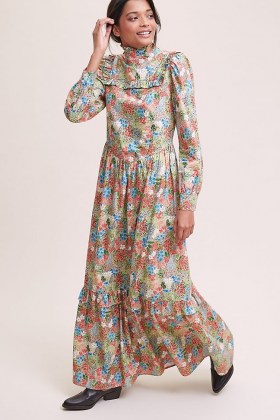 Meadows Heather Dress ~ romantic frill trim maxi dresses