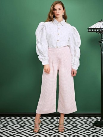 sister jane ALL THAT JAZZ Bebop Jacquard Puff Sleeve Blouse ~ romantic style blouses ~ balloon sleeves - flipped