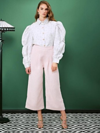 sister jane ALL THAT JAZZ Bebop Jacquard Puff Sleeve Blouse ~ romantic style blouses ~ balloon sleeves