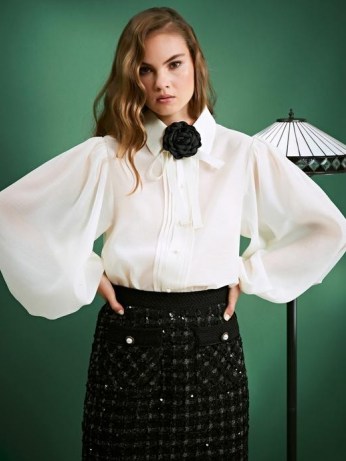 sister jane ALL THAT JAZZ New Roles Bow Shirt ~ oversized sleeve blouses ~ romantic fashion - flipped