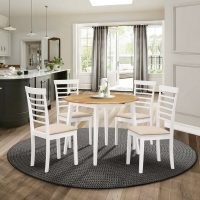 Mcneill Extendable Dining Set with 4 Chairs by Brambly Cottage – for that cosy cottage look