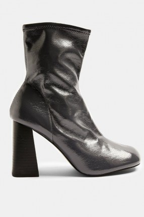 TOPSHOP BRODY Grey Stretch Sock Boots