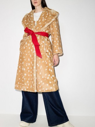 The Marc Jacobs animal print tied waist coat – faux fur winter coats