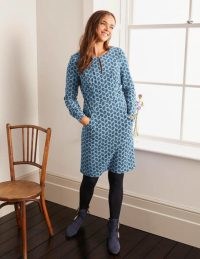 Boden Caroline Cord Dress / blue casual corduroy dresses