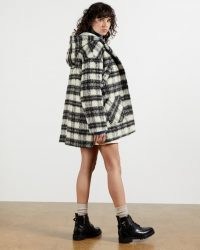 Ted Baker TORTIS Check Hooded Coat – checked winter coats with hoods