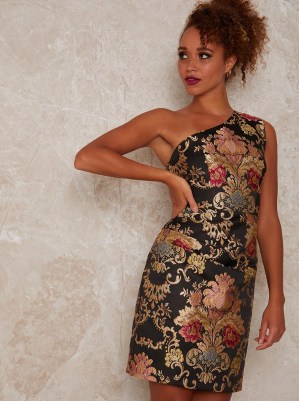 Chi Chi Shawn Dress ~ floral one shoulder party dresses - flipped