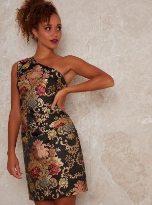 Chi Chi Shawn Dress ~ floral one shoulder party dresses