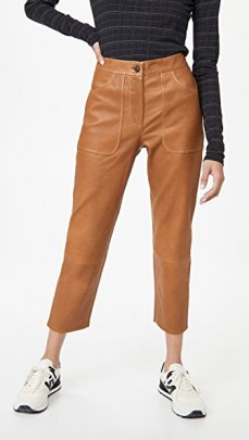 Citizens of Humanity Emma Leather Patch Pocket Pants ~ cropped trousers - flipped
