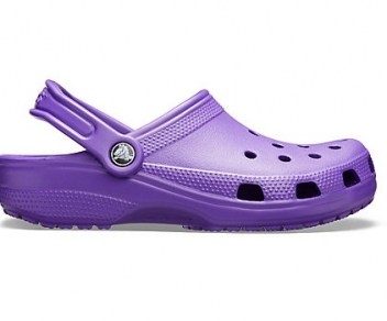Classic Crocs Purple Clogs, Size: W12/M10 - flipped
