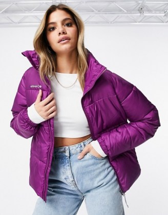 Columbia Puffect jacket in purple ~ bright padded winter jackets - flipped