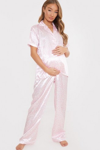 DANI DYER MATERNITY PINK LEOPARD PRINT PYJAMA SET ~ pyjamas ~ nightwear