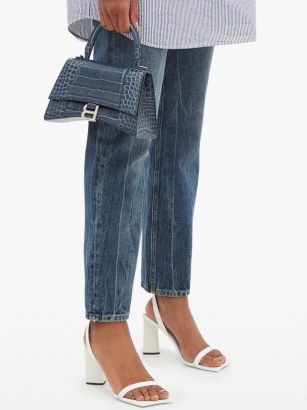 BALENCIAGA Distressed cropped straight-leg jeans | designer denim | casual style - flipped