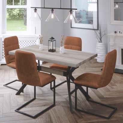 Kerrtown Dining Set with 4 Chairs by Ebern Designs – striking designed dining furniture
