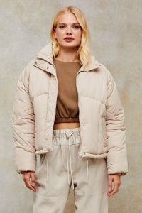 Topshop Ecru Padded Puffer Jacket ~ casual winter jackets