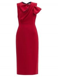 ROKSANDA Flandre draped-bow crepe dress in red – chic vintage style evening dresses