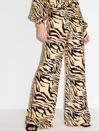 USISI SISTER Antonia tiger-print wide-leg trousers | wild animal prints - flipped